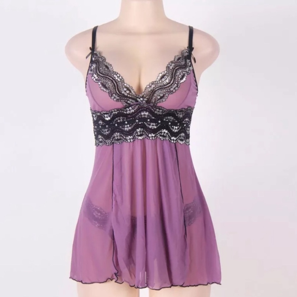 Purple Babydoll Lingerie size L/XL